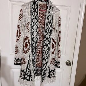 Altar’d State | Aztec Tribal Fringe Cardigan - Sz M